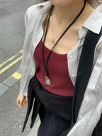 From silky shirt