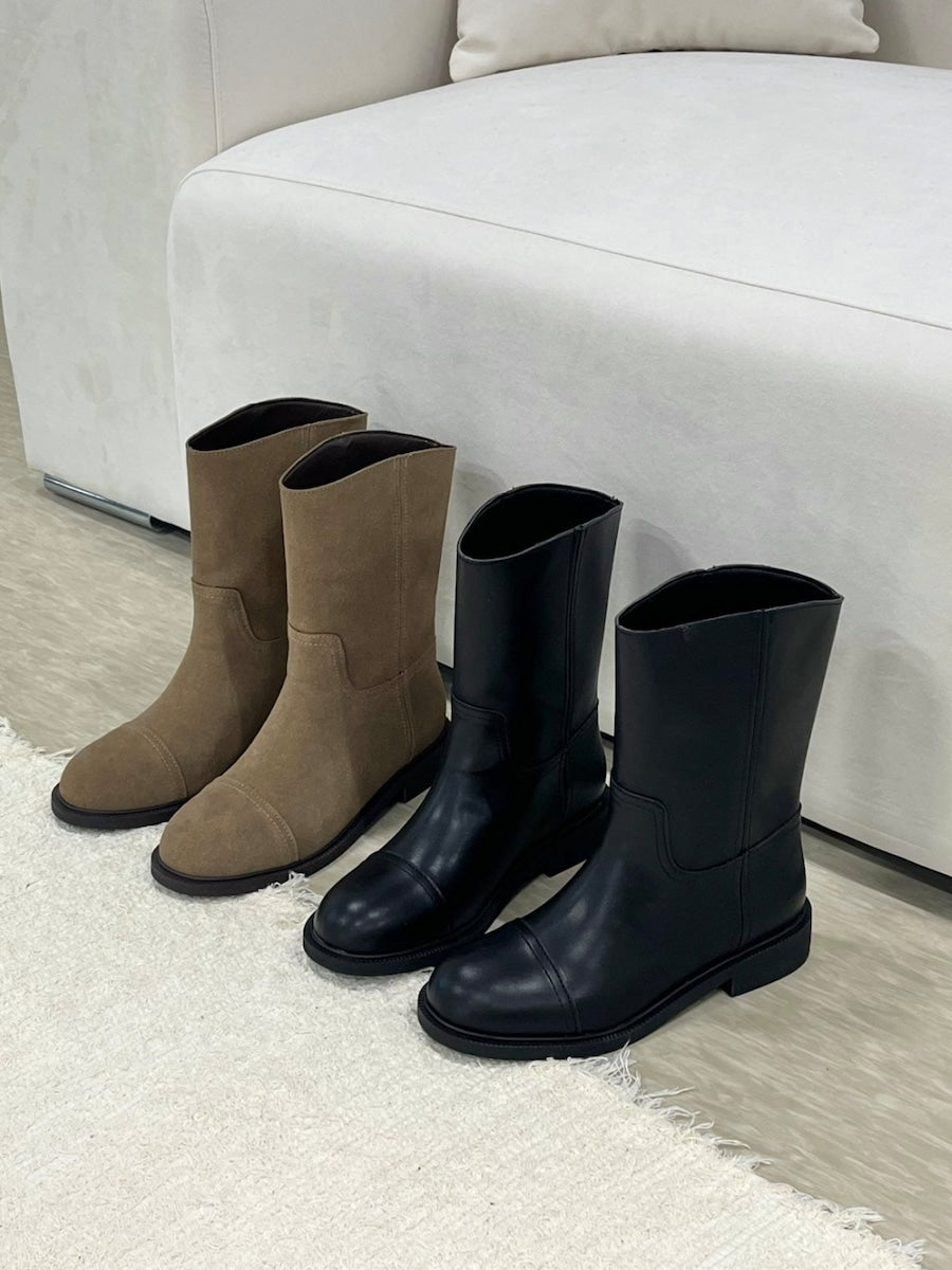 Bow round middle boots