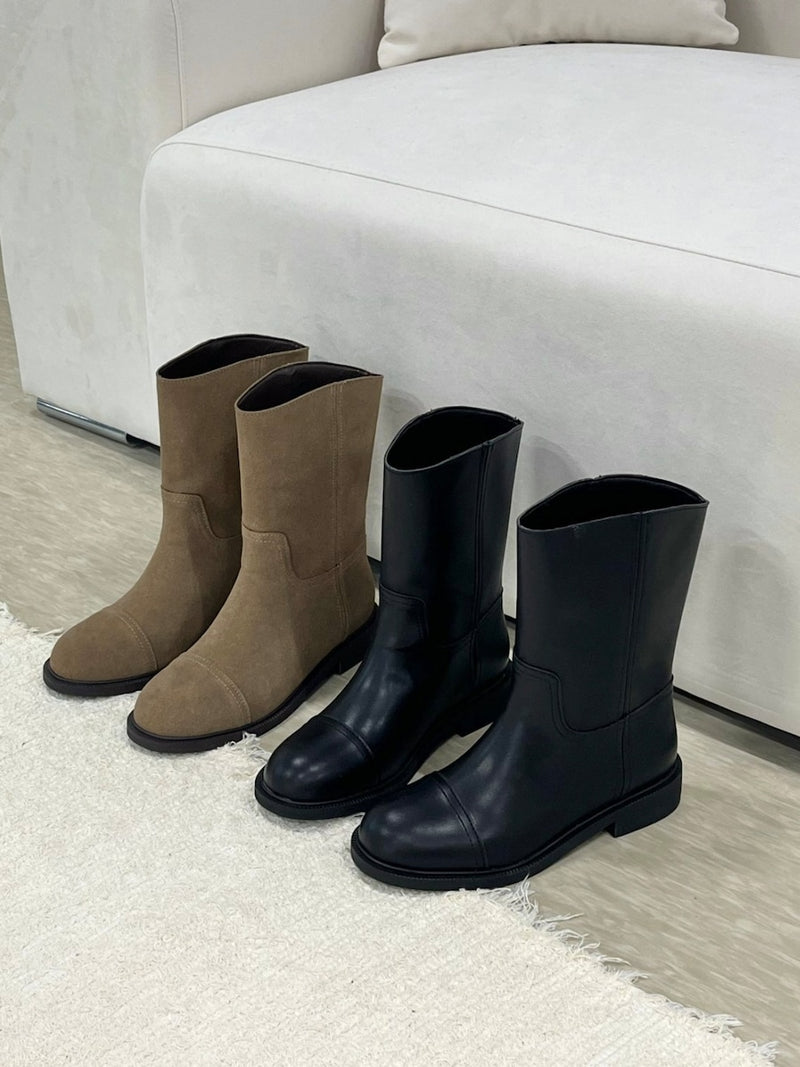 Bow round middle boots