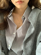 Marron check shirt