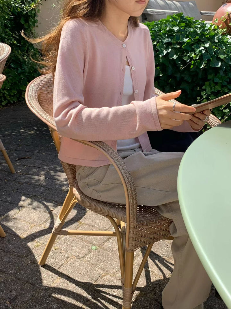 Wool silk cardigan