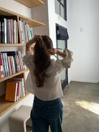 [Instock] Frill lace blouse (ivory)