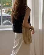 [sale] Ribbon shirring blouse