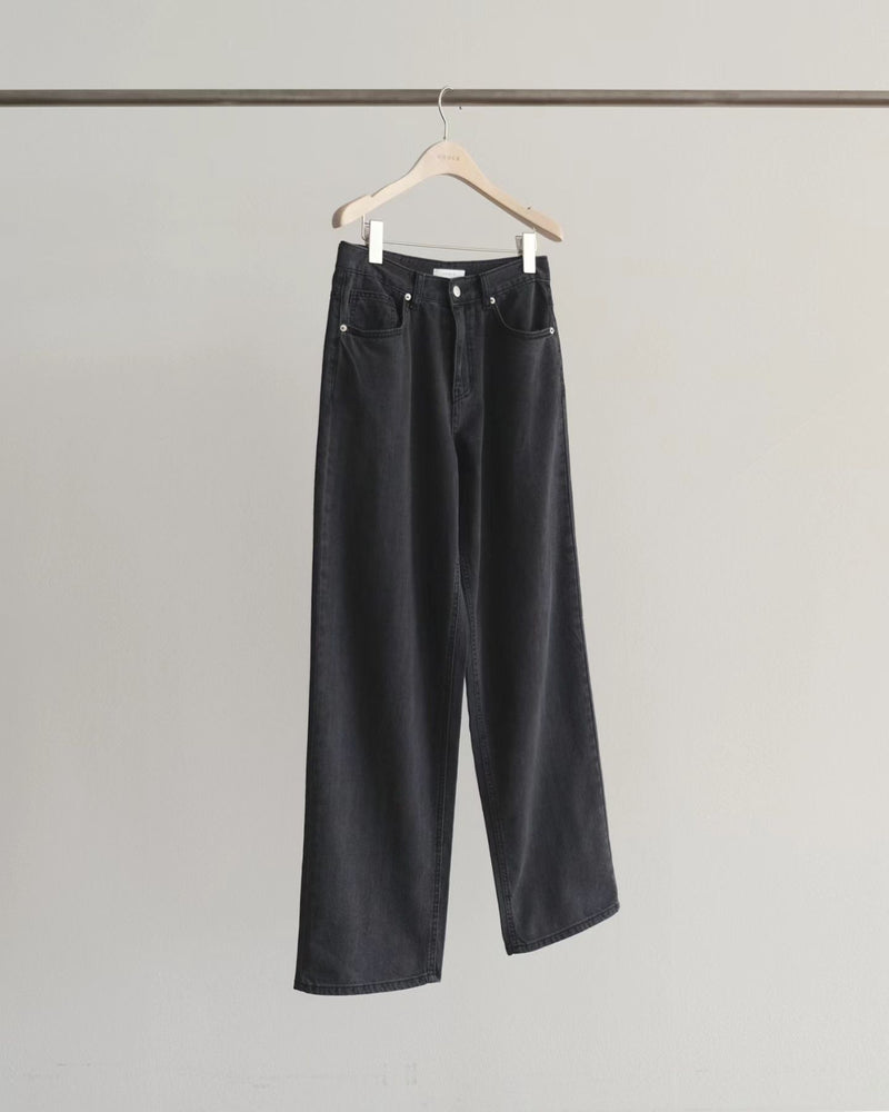 Summer washing black denim