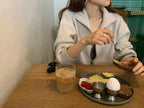 High neck zip-up cardigan