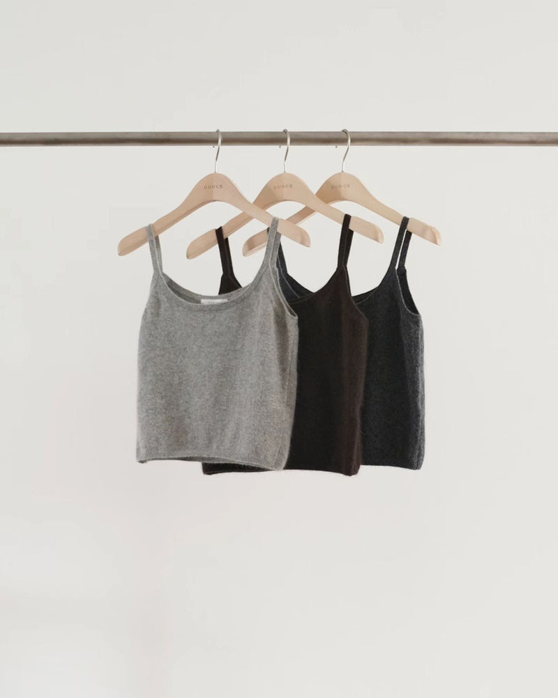 Layered raccoon sleeveless knit
