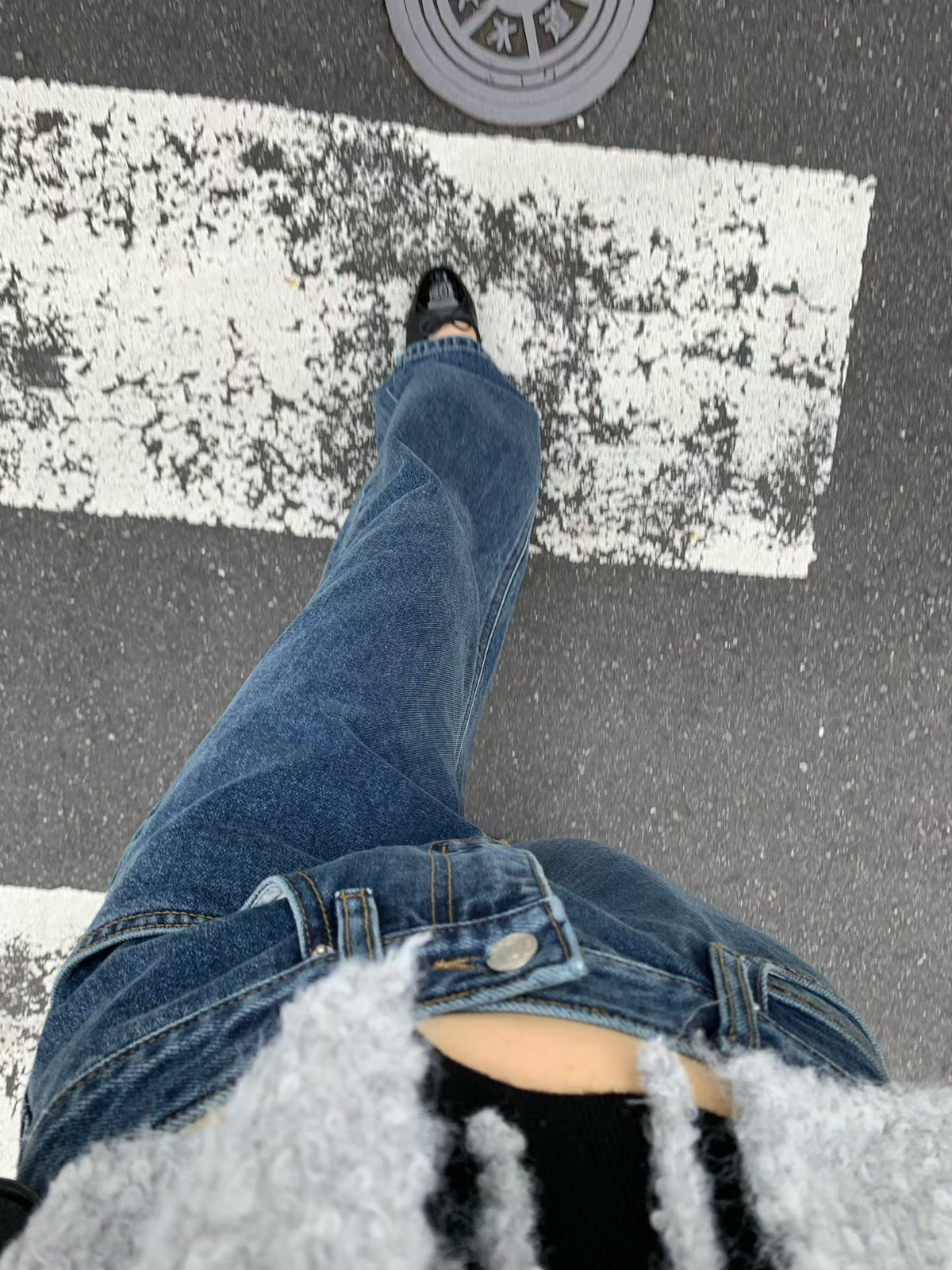 Log blue denim