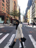 Handmade hoodie cashmere duffle coat