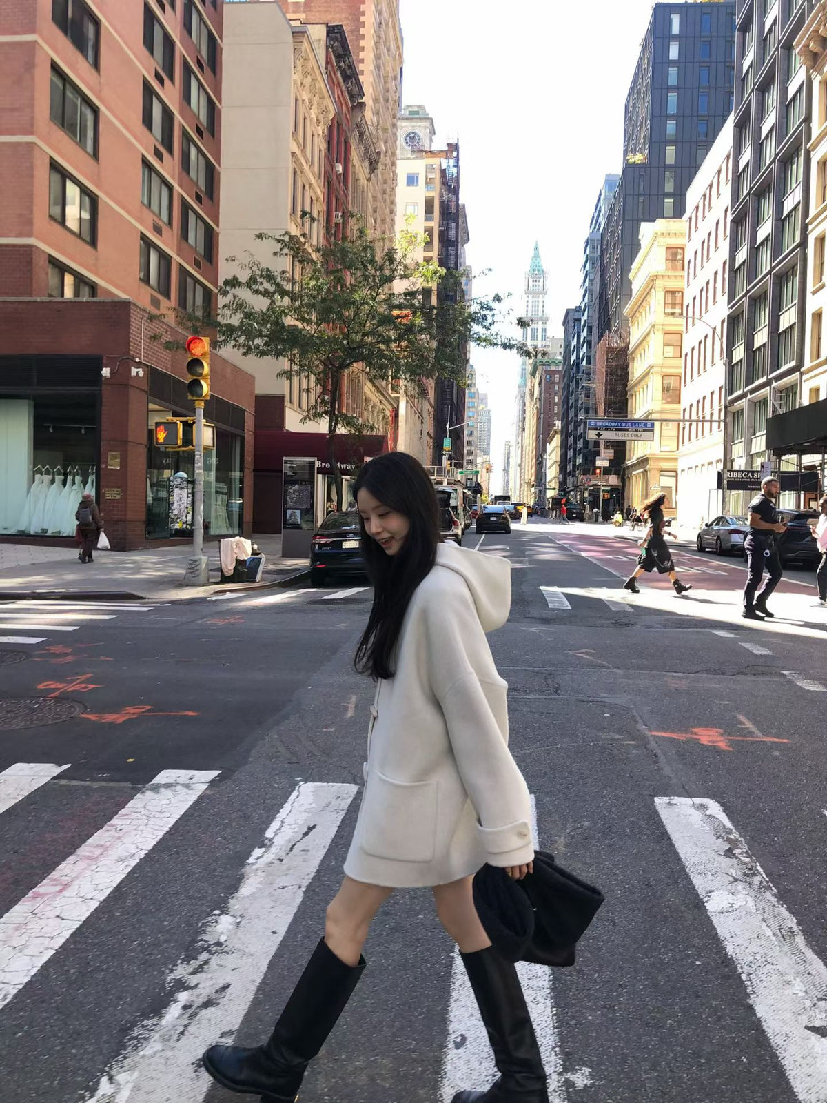 Handmade hoodie cashmere duffle coat