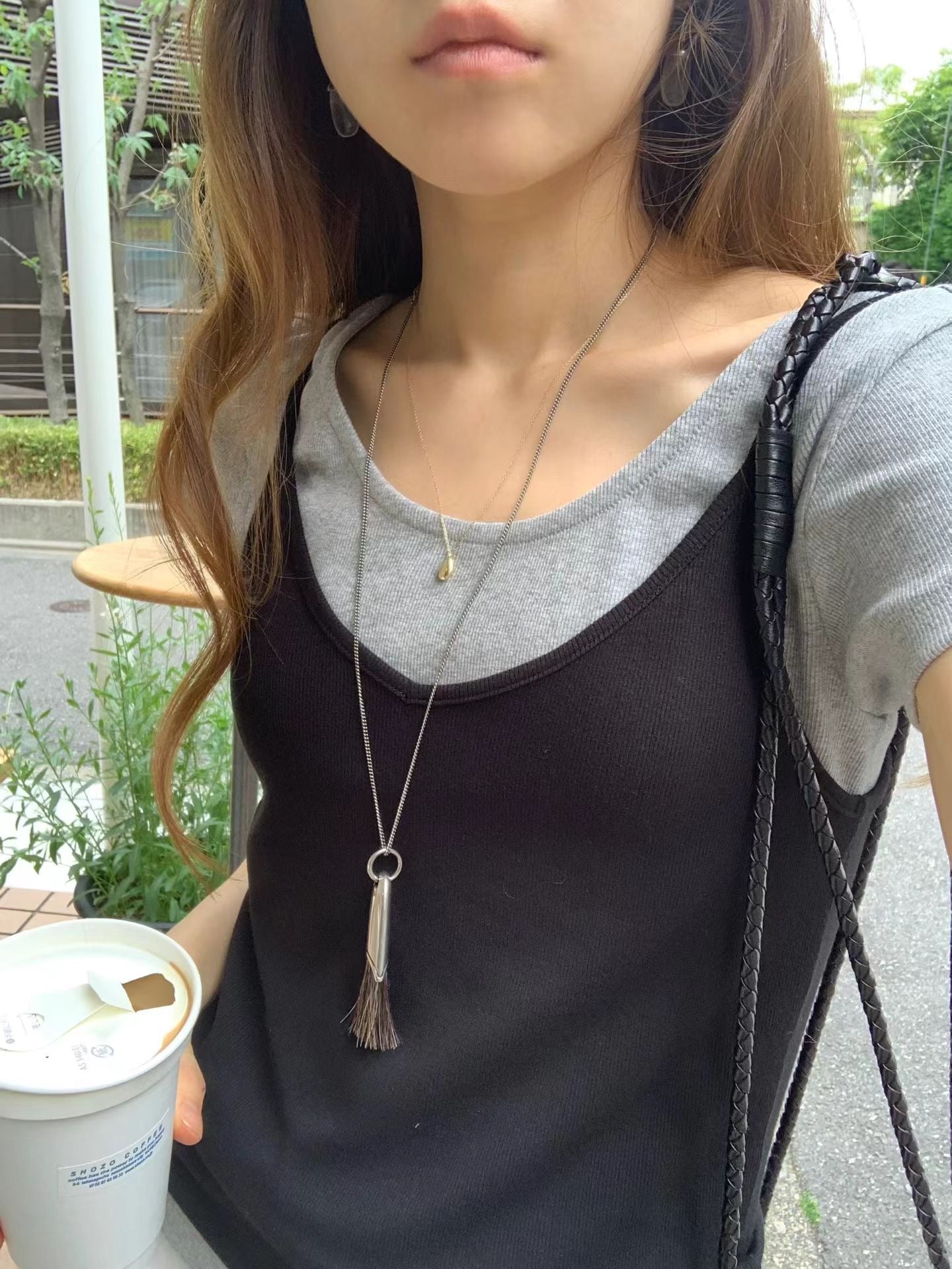 Golgi curve u-neck tee