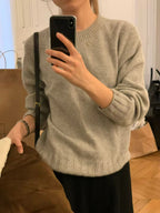 Cashmere basic pullover knit