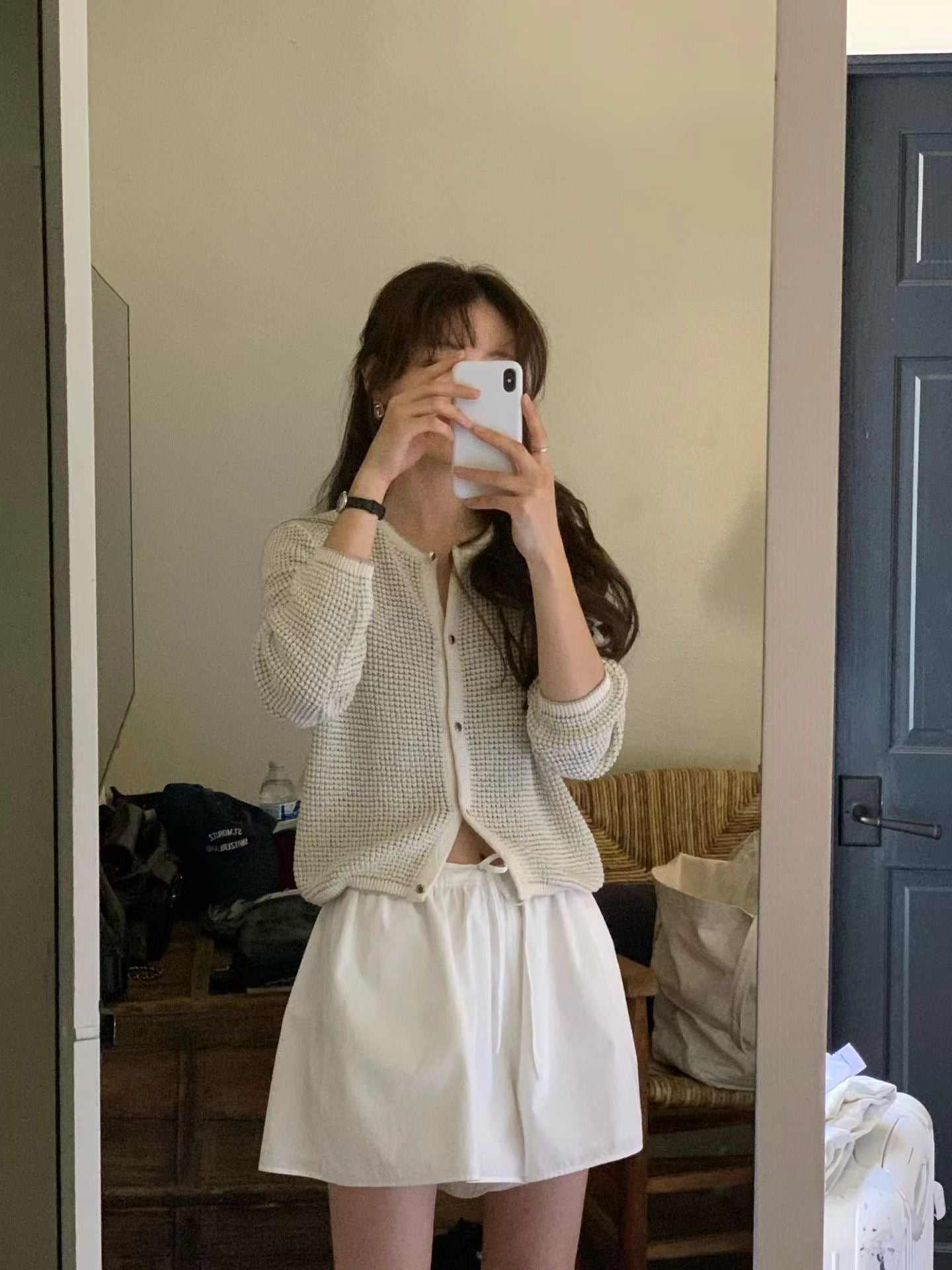 Golden crochet cardigan