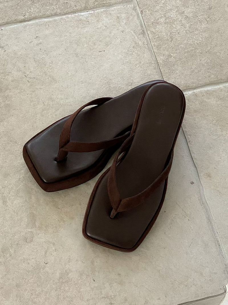 Mood square platform sandal