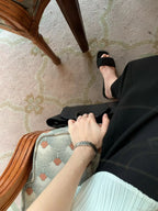 Lea satin shirring sandal