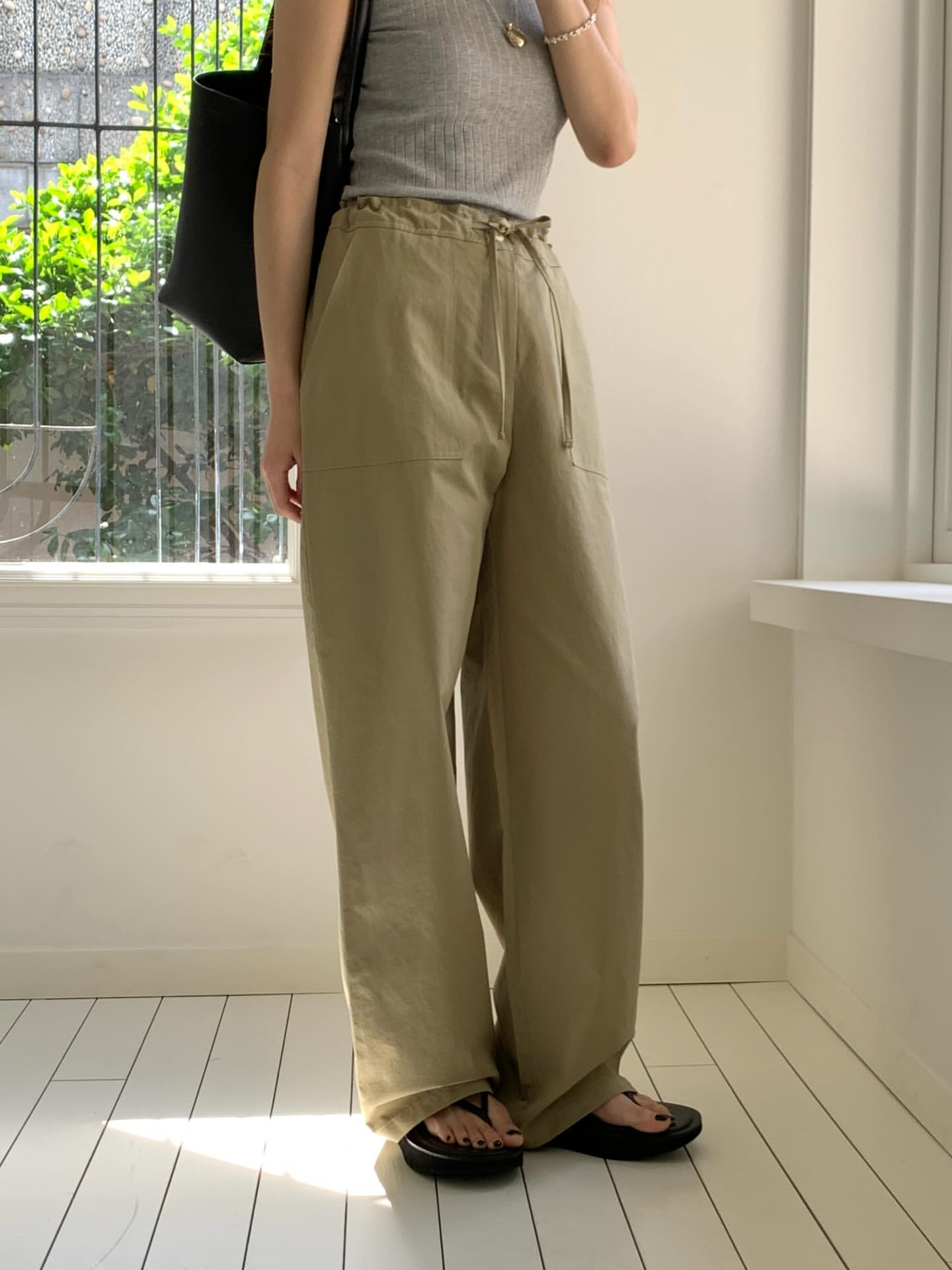 [sale] Pocket washing pants (khaki beige)