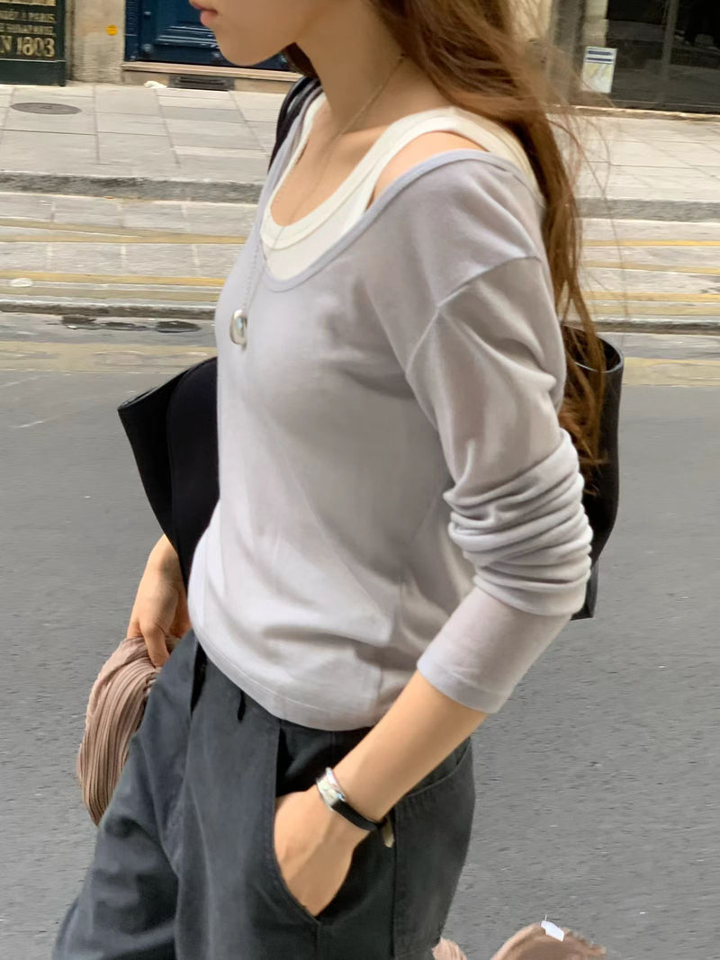 Scoop layered tee