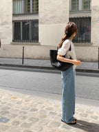 Row denim pants