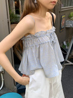 [Instock] Flower ribbon blouse (ivory)