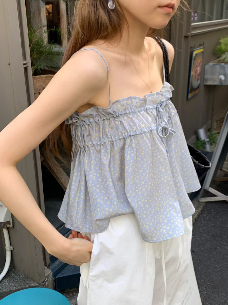 [Instock] Flower ribbon blouse (ivory)