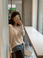 [Instock] Camisole lace blouse (ivory)