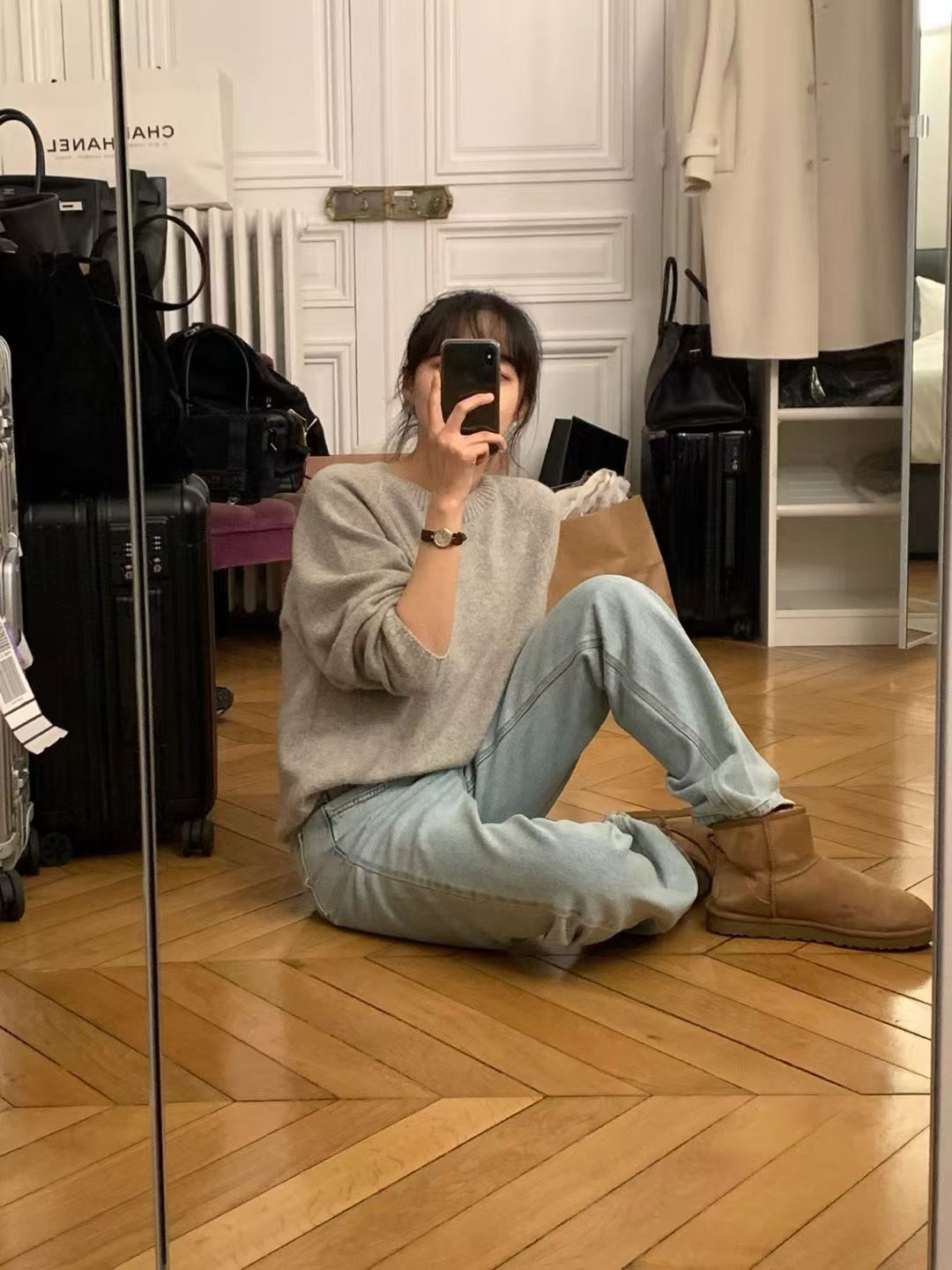 Cashmere basic pullover knit