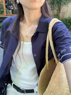 Embroidery border shirt