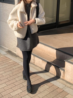 [sale] wool half onepiece (charcoal)