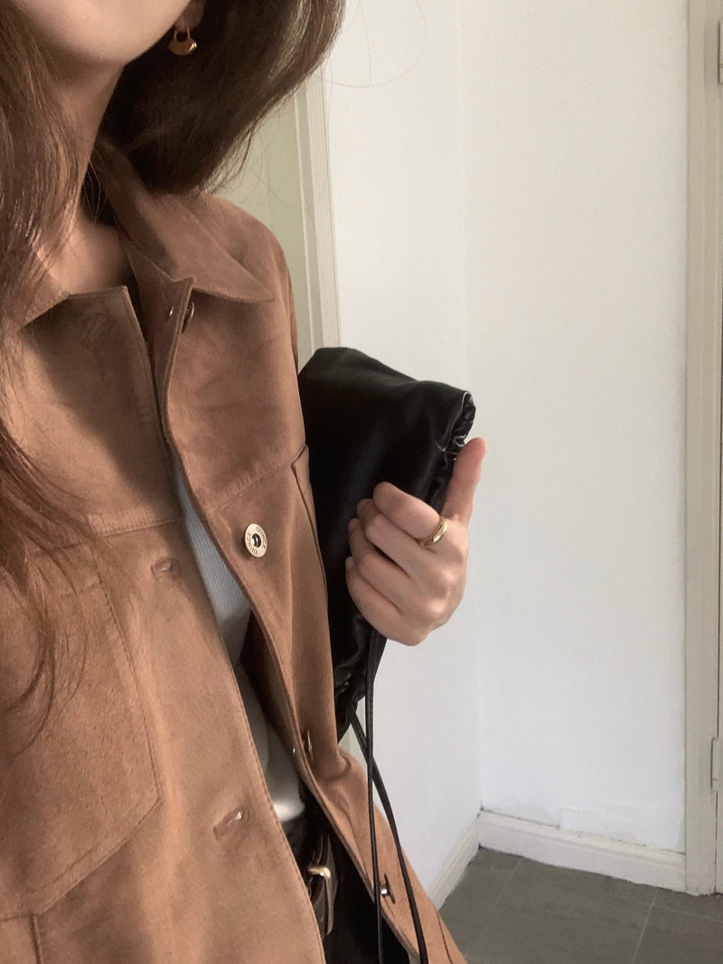 [sale] Studio leather jacket (camel)