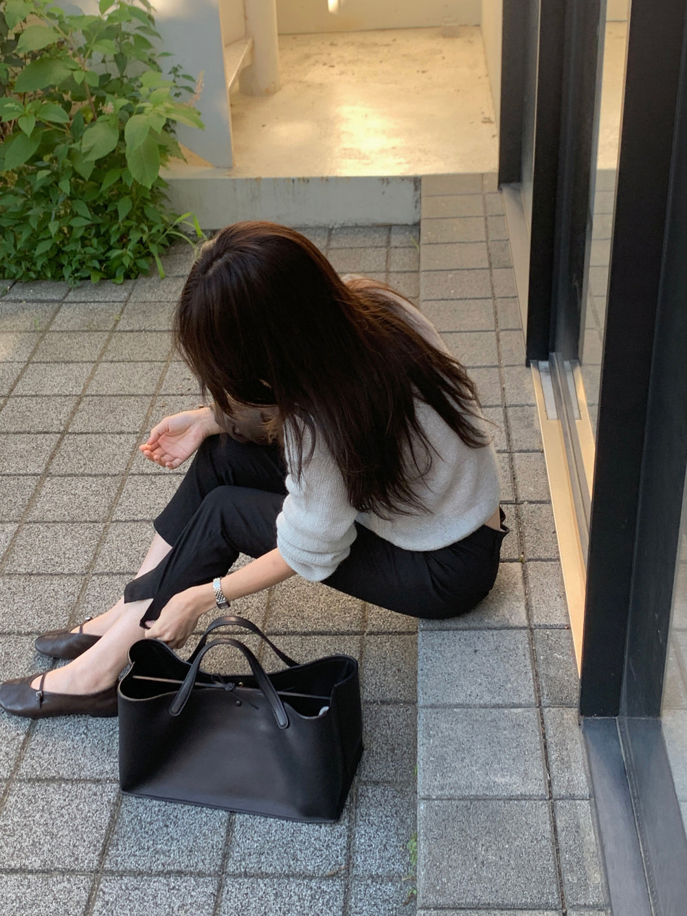Row mohair hacch knit