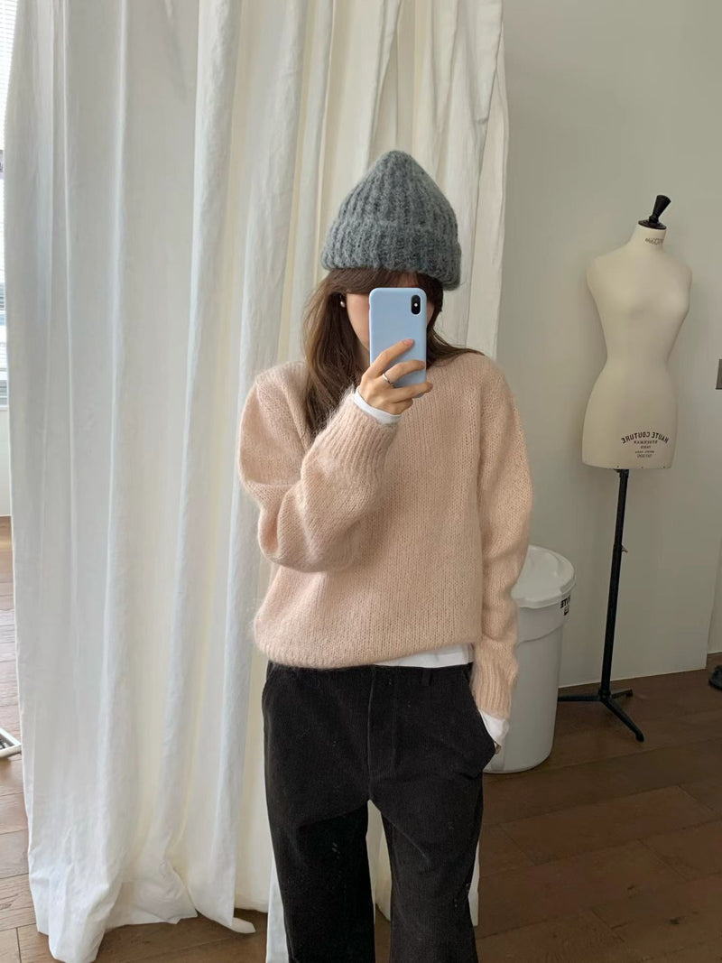 Fuzzy hairy beanie