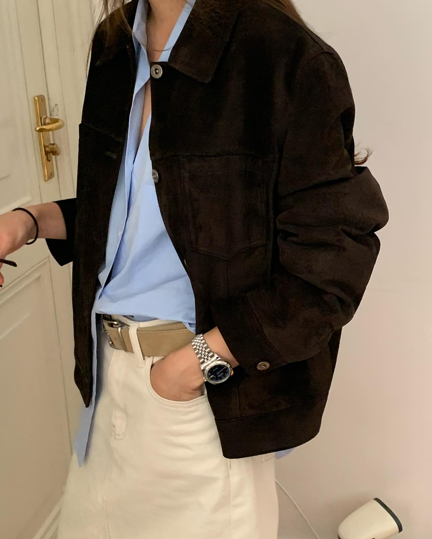 [sale] Studio leather jacket (brown)