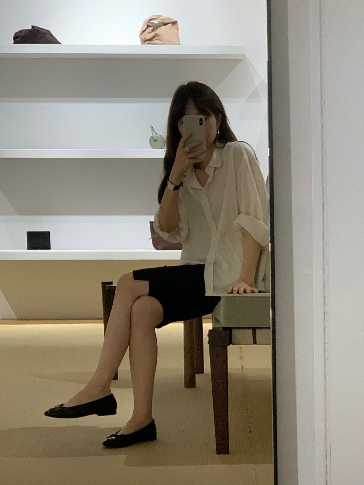 From silky shirt