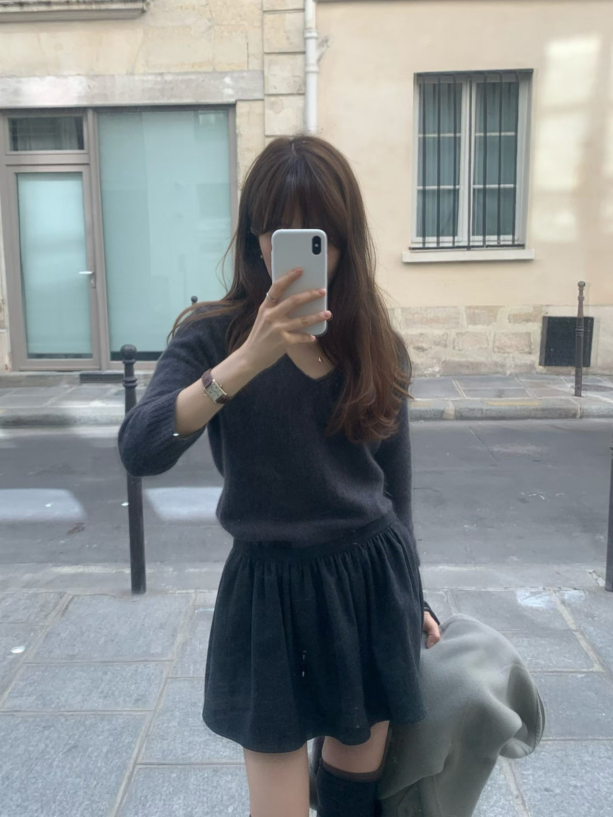 Maren wool mini skirt