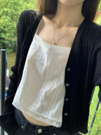 Ecru golgi v cardigan