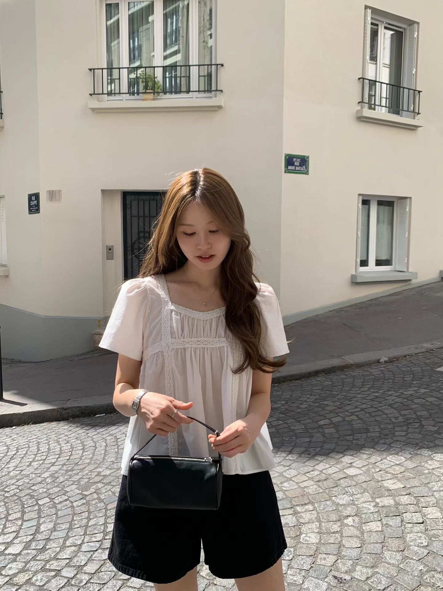 Washing lace blouse