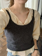 V shirring blouse