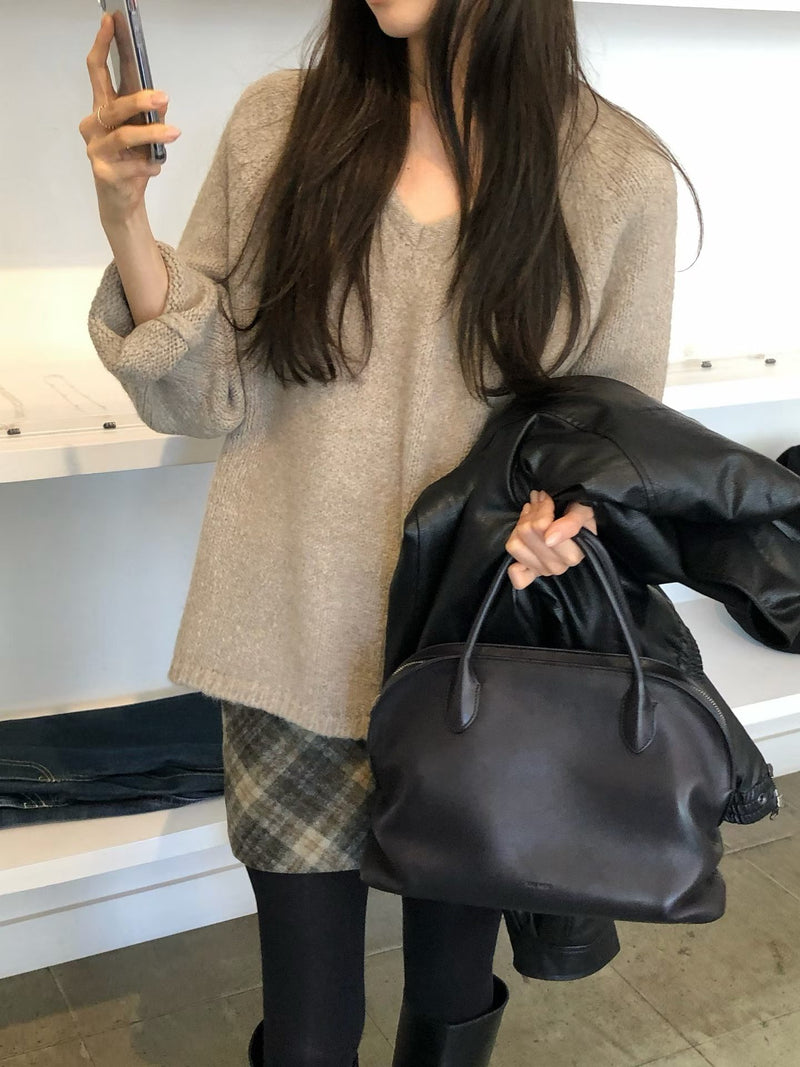 Monica check mini skirt