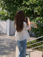 [Instock] Frill lace blouse (ivory)