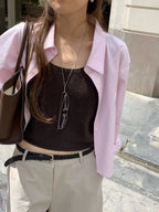 Formal crop shirt