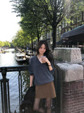 Soft leather mini skirt