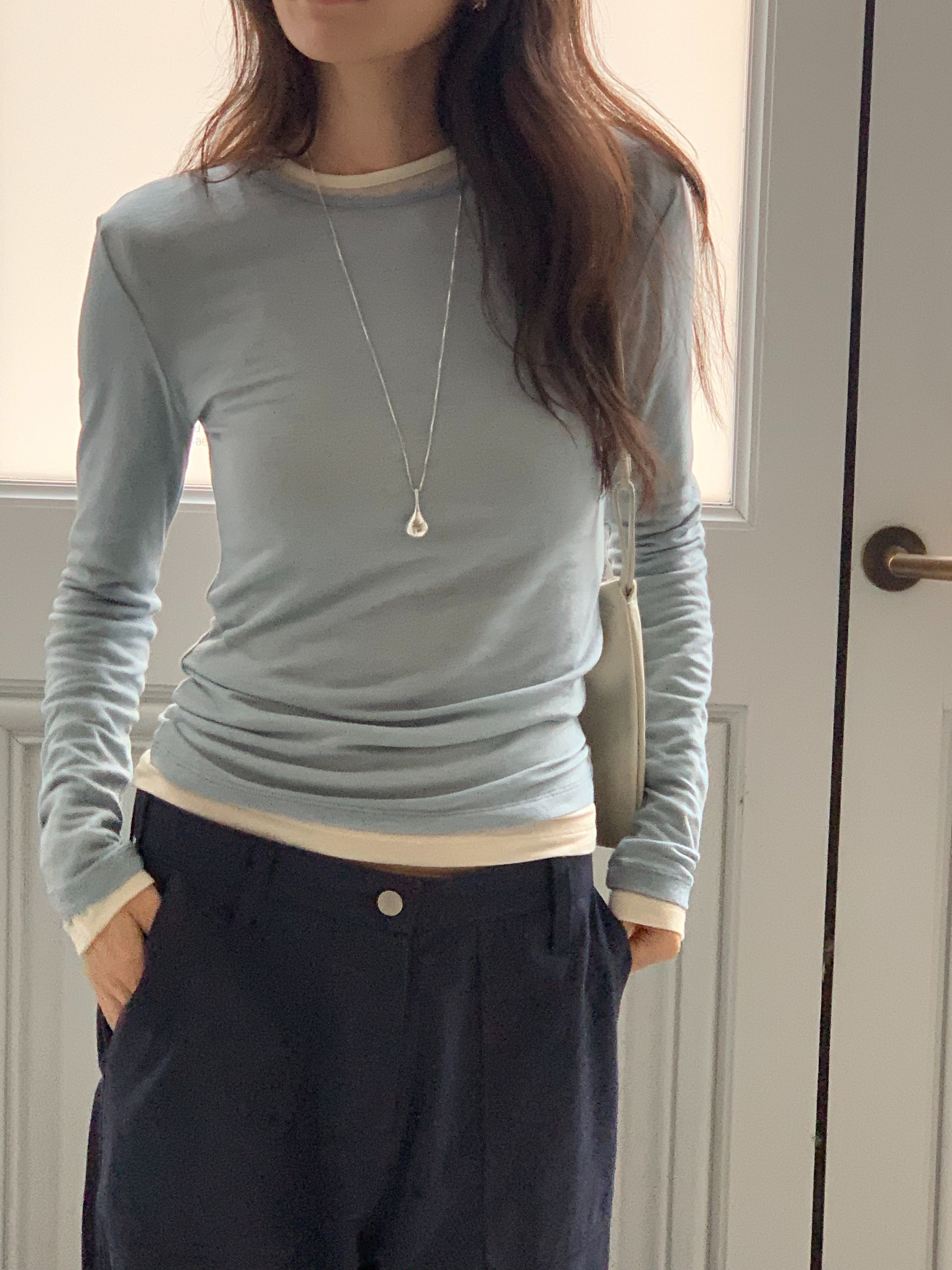 Wool tencel tee