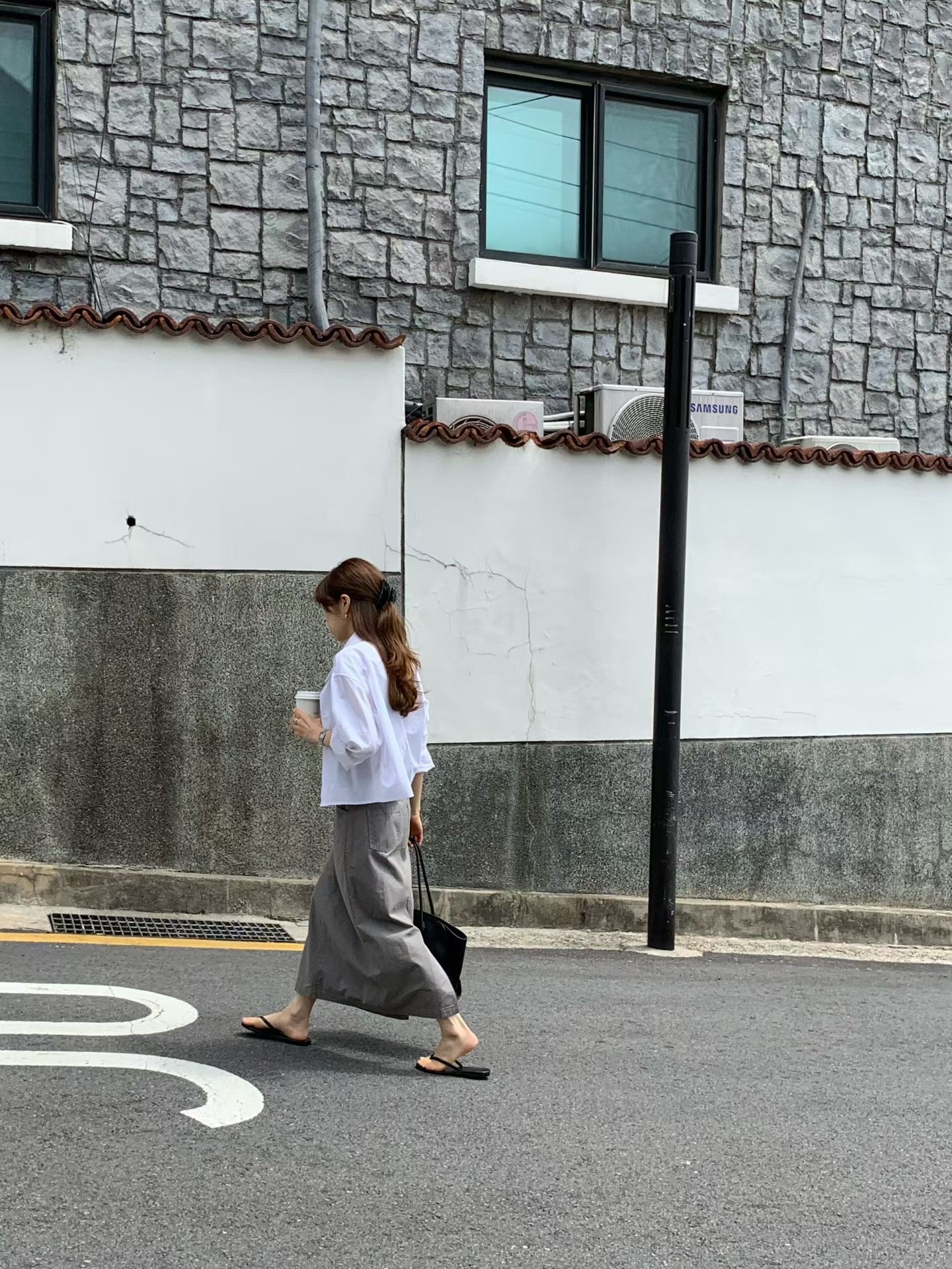 Washing midi skirt