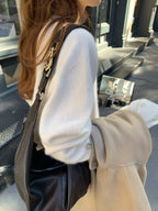 Raccoon v pullover knit