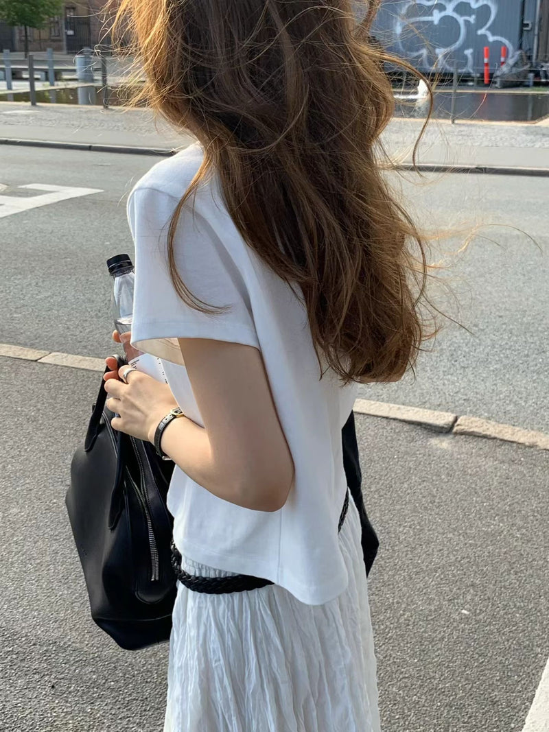 Flare wrinkle skirt