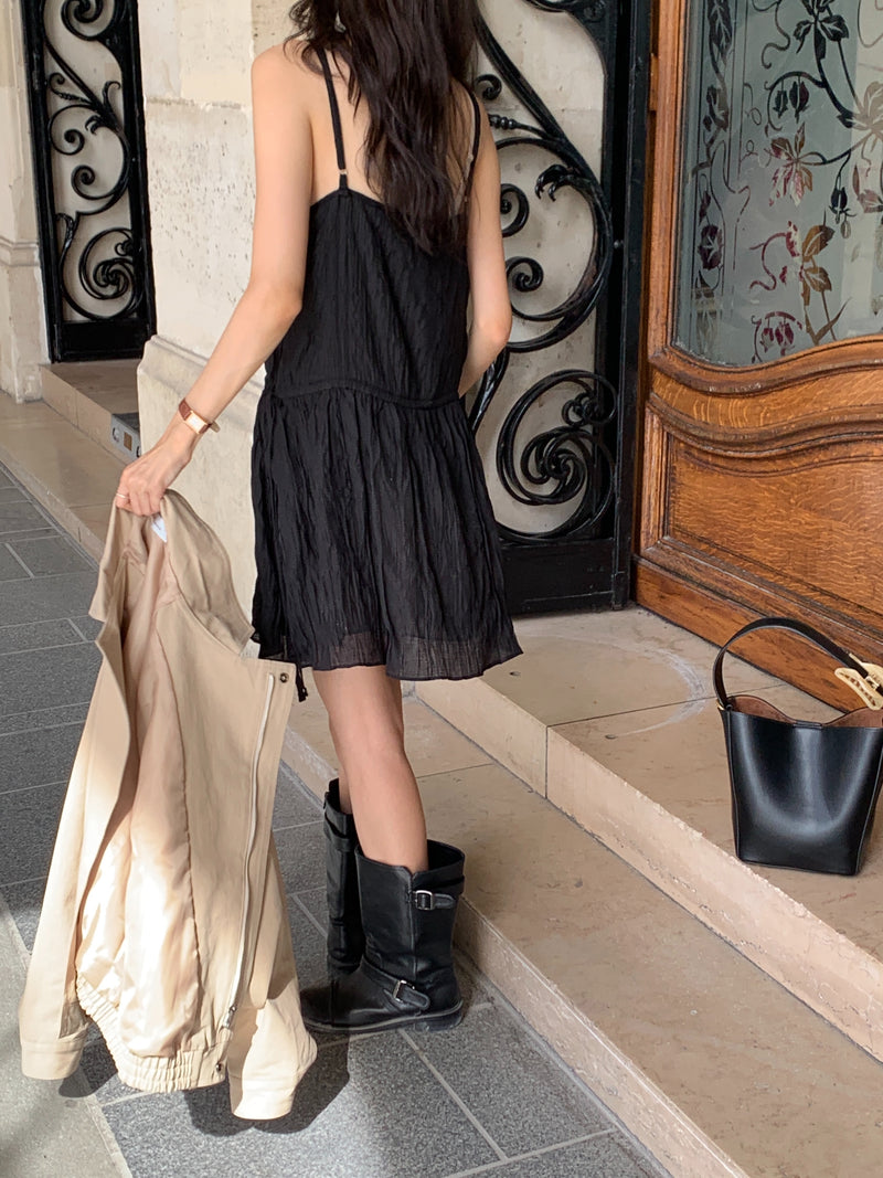 Lon pleats onepiece
