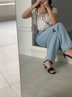 Satin mule