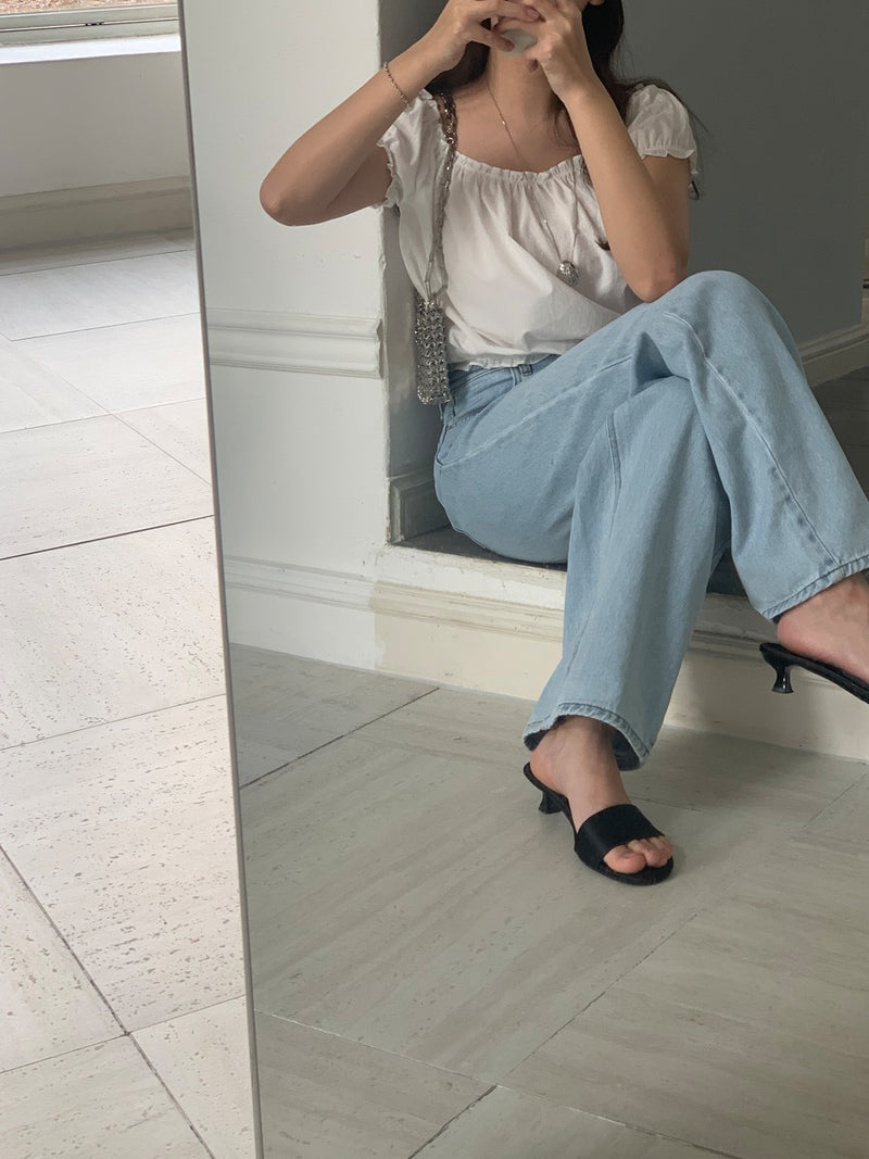 Satin mule