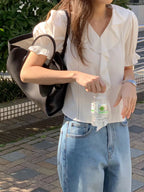 [Instock] Frill lace blouse (ivory)