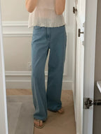 Row denim pants