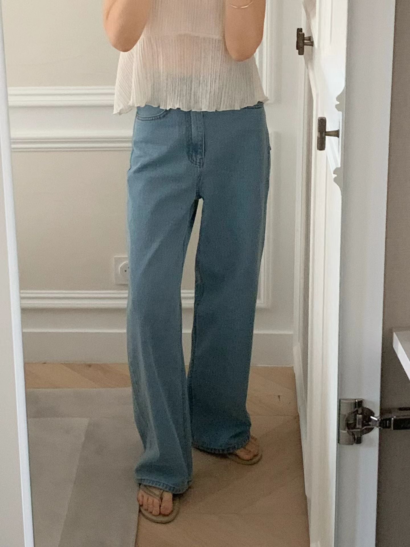 Row denim pants